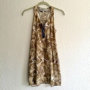 Rory Beca Silk Mini Dress Size 0 2010s Y2K Chain Link Indie Brunch Date Cocktail